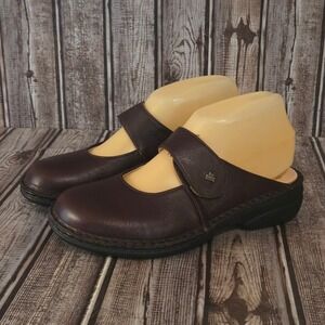 Sz 36‎ D/ 6 Finn Comfort Stanford Senegal Kaffee Leather Clogs Mules Shoes NWOB